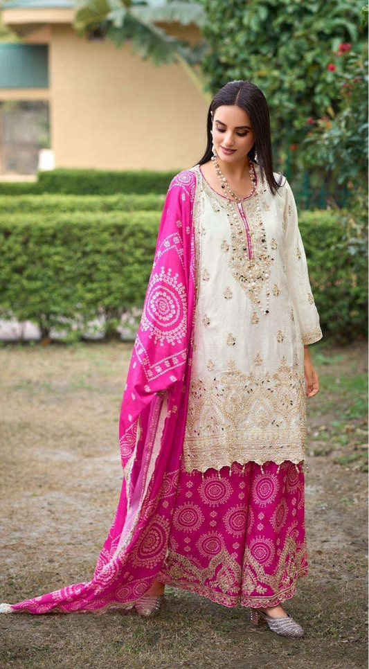 Trending Bandhani Palazzo Set – Mehndi & Festive Ready