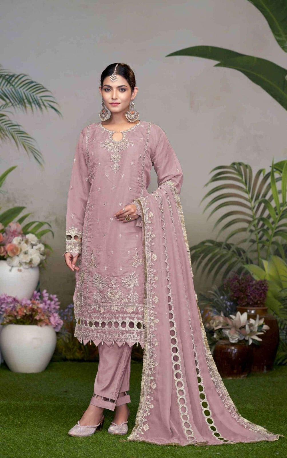 Sadabahar Pure Organza Suit – Hand Embroidered Elegance | Ramzan Eid Special