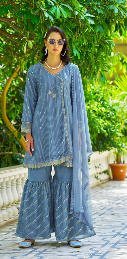 Angarakha Style gharara set