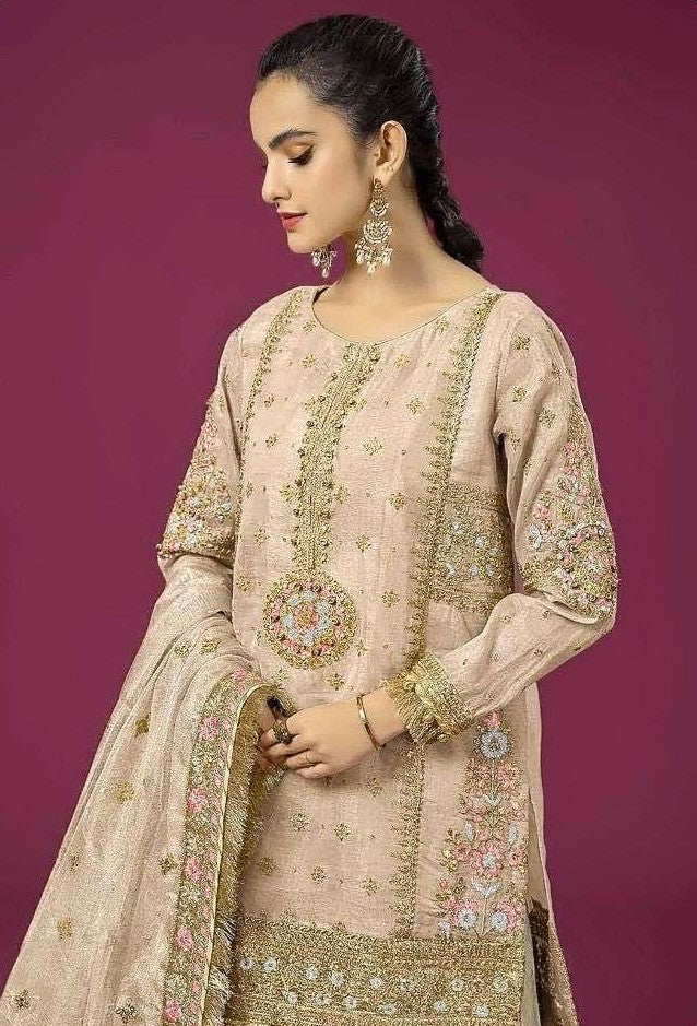 Ethereal Gold Gharara Material